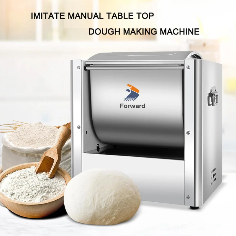 6KG 220V 850W 3-5mins 60rpm/min Kneading Dough Machine for Bread Cake Pizza Biscuits Noodle Dumplings Steamed Bun Wonton Wrapper 2