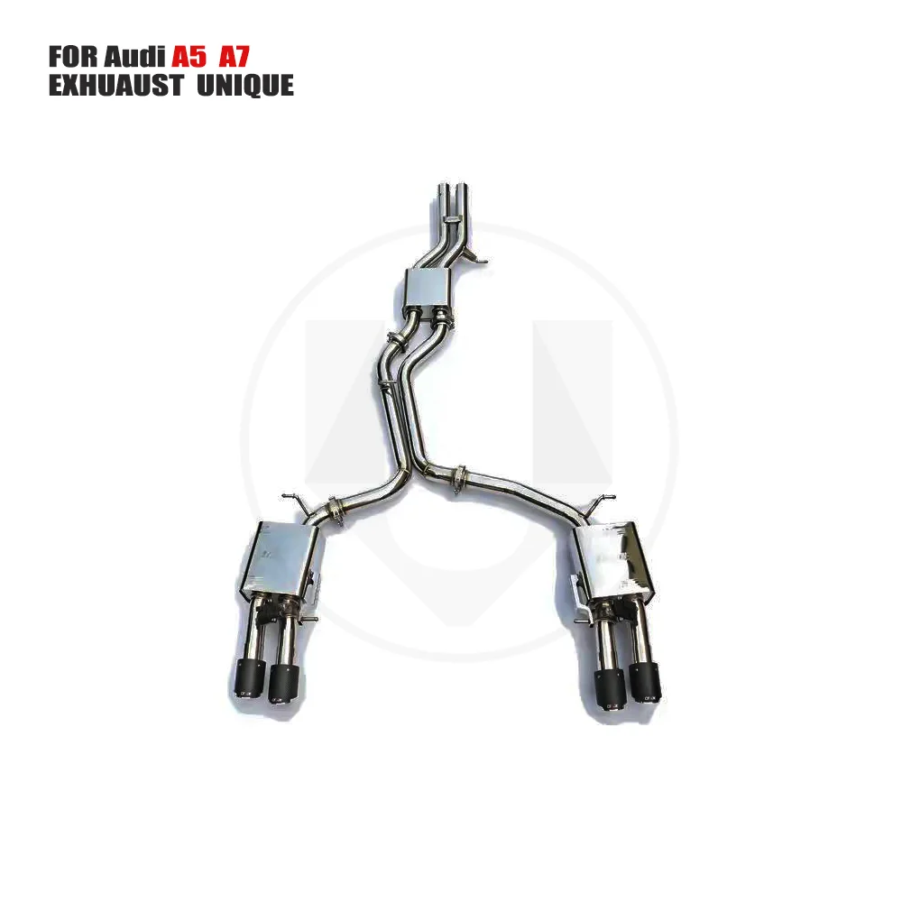 

UNIQUE Stainless Steel Exhaust System Manifold is Suitable for Audi A5 A7 Auto Modified Valve Muffler Downpipe With Catalyst