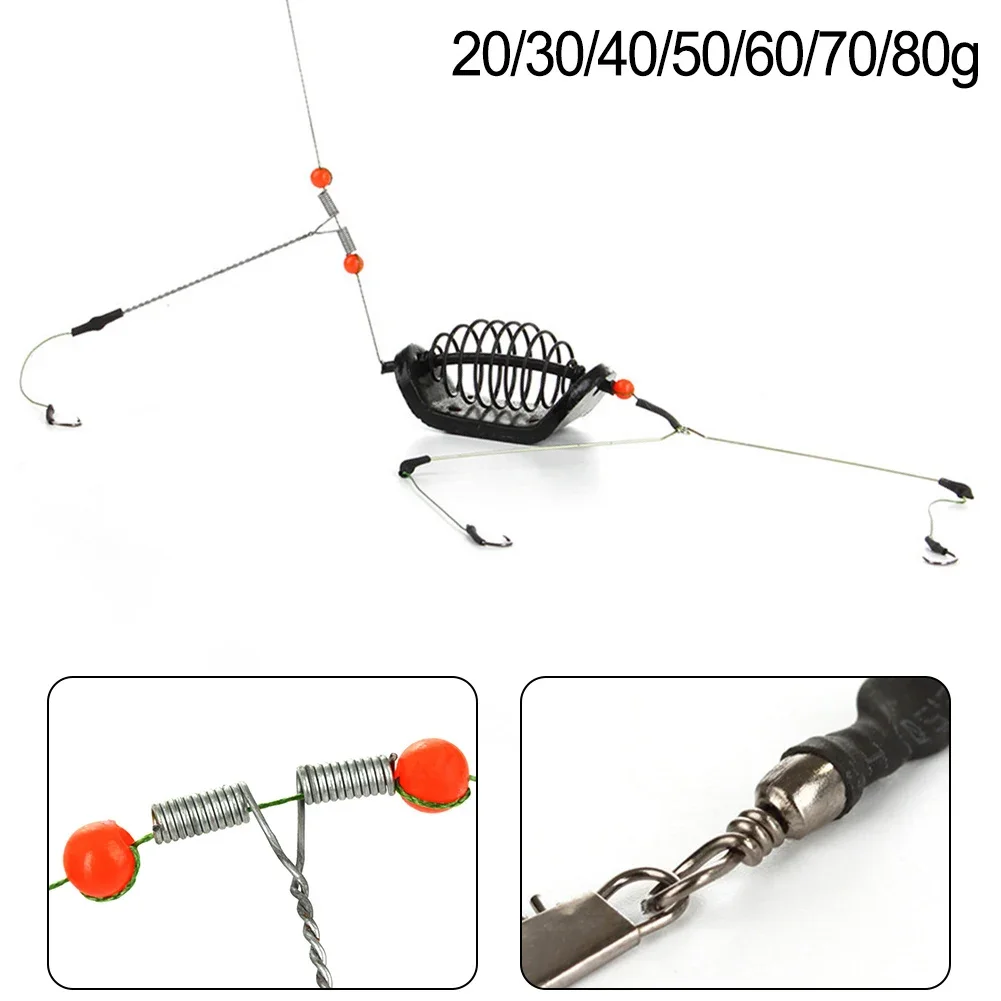 

1pc Bait Carp Fishing Feeder Fishing Baits Cages Hook Rig Set Feeder Tackle Bait Carp Fishing Feeder Fishing Baits Cages Tools