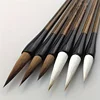 3Pcs Wood Writing Brushes Weasel Wool Hair Chinese Traditional Calligraphy Brush Set for Painting Pottery Ceramic Clay Writing 1