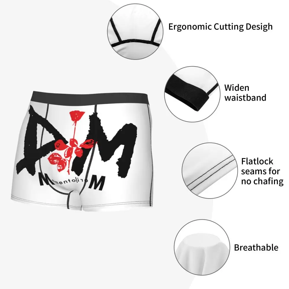 Custom Electronic Rock Depeche Cool Mode Boxers Shorts Men Briefs Underwear Cool Underpants