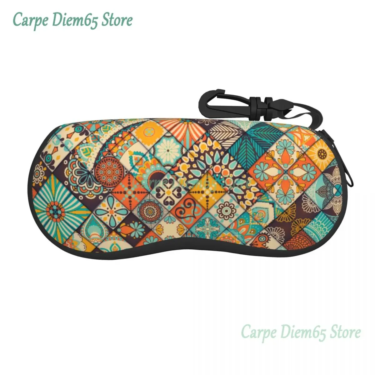 

Glasses Case Mandala Mosaic Pattern Portable Zipper Glasses Case Unglasses Cover Glasses Storage Case