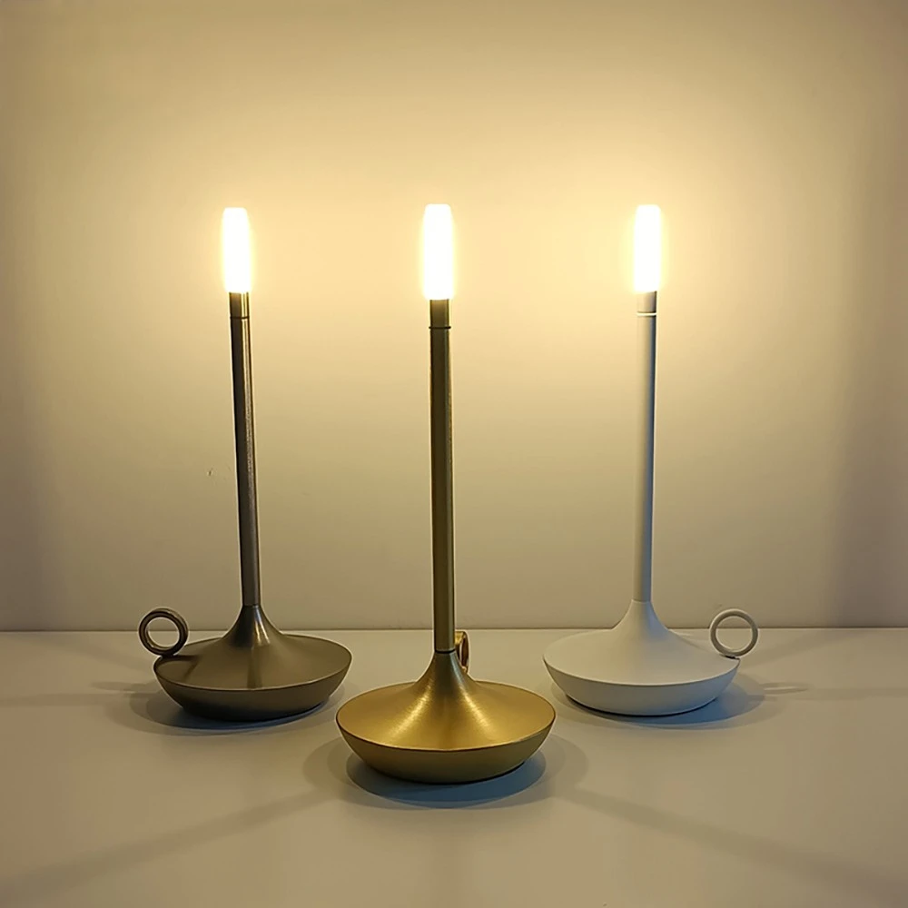 Table lamp for bedroom Rechargeable Wireless touch lamp Camping candle Creative lamp rechargeable USB C desk