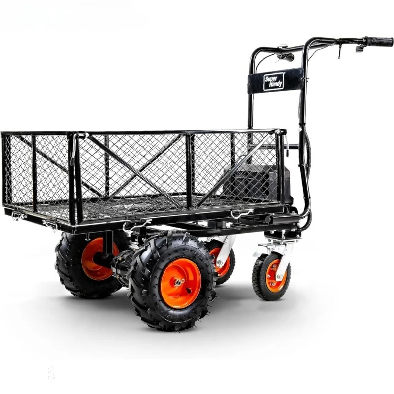 

SuperHandy Utility Service Cart Power Wagon Wheelbarrow Electric 48V DC Li-Ion Powered 660Lbs Load