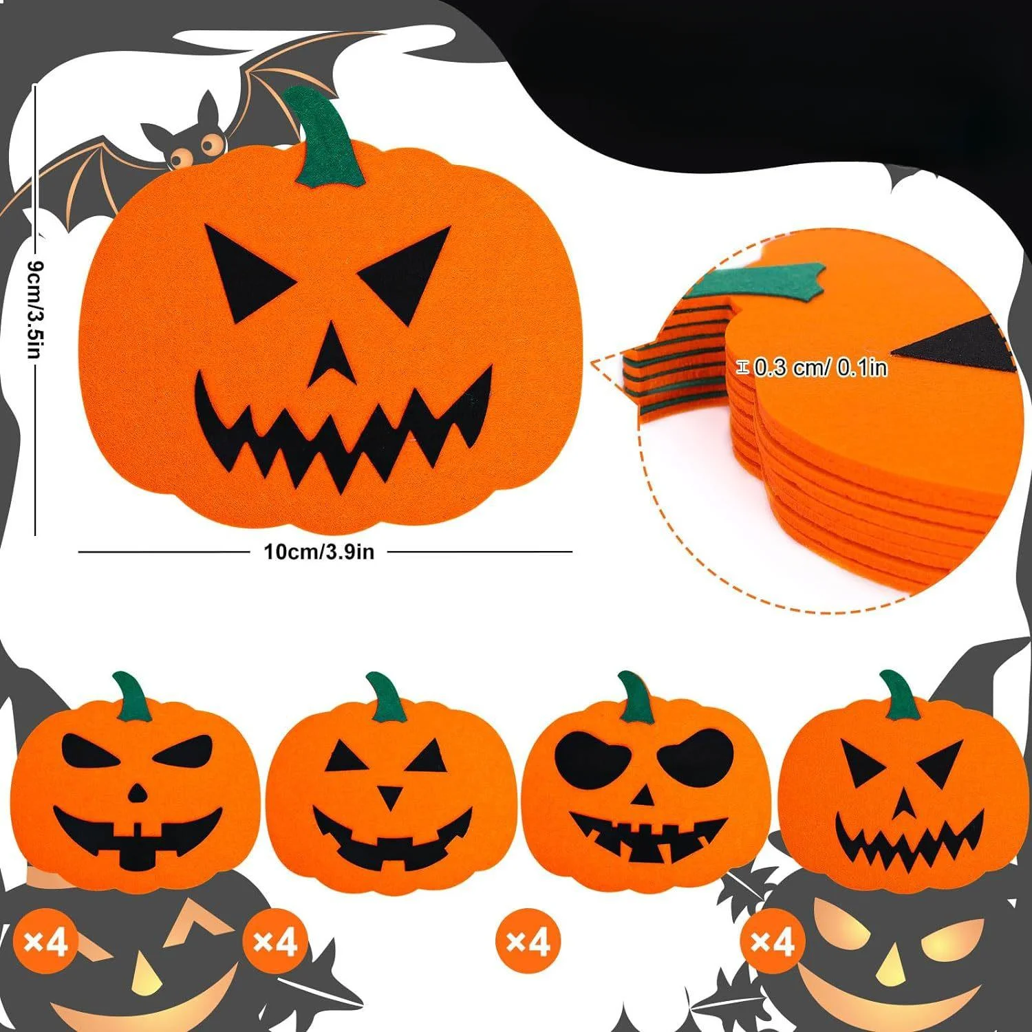 Set de table halloween citrouille décoration de fête_voghion.com