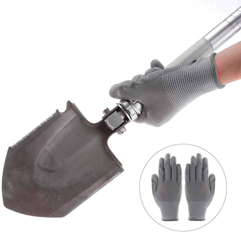 3-1pairs Safety Working Gloves Grey Pu Nylon Cotton Glove Industrial Protective Work Gloves Gardening Equipment For Women Men 4