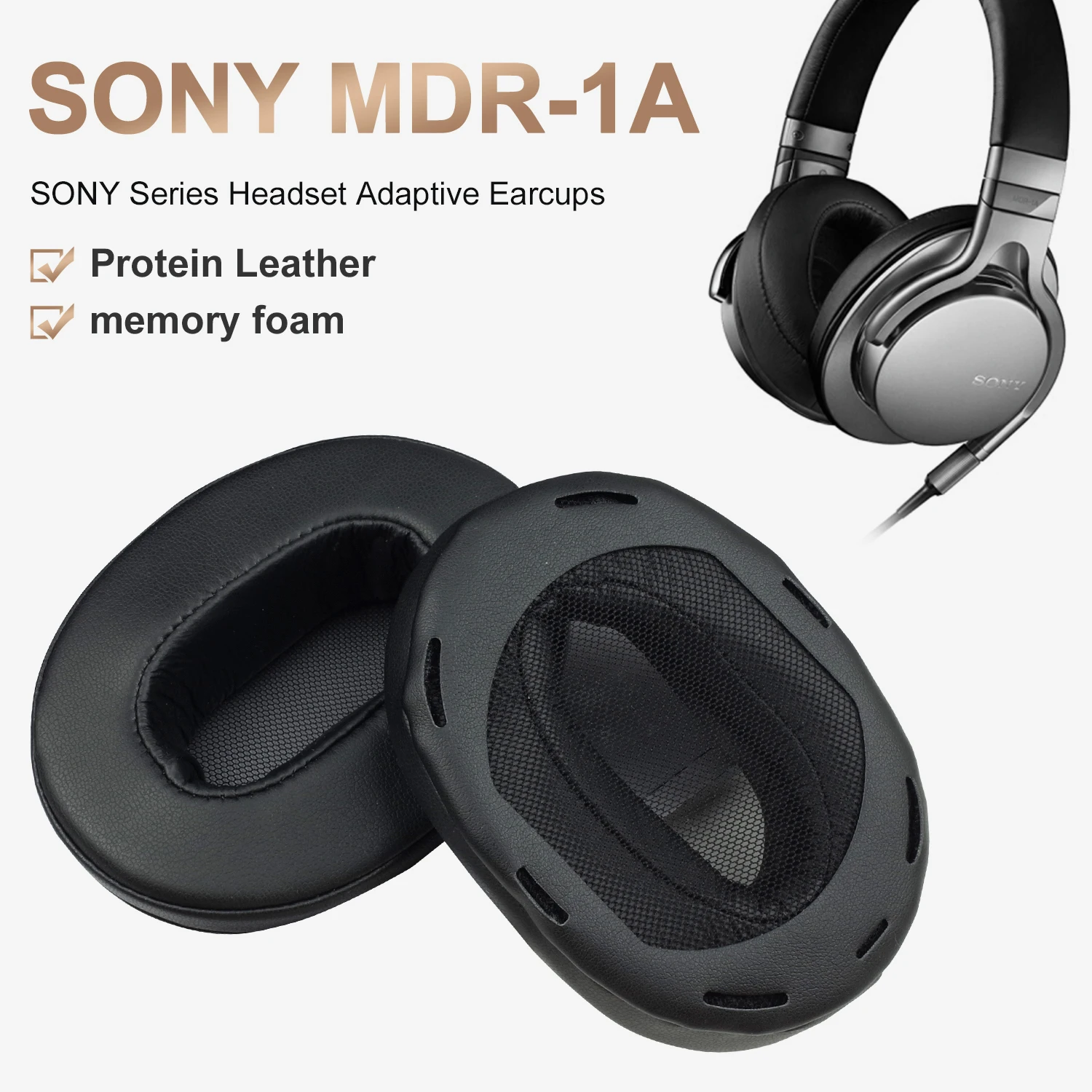 For Sony Sony Mdr 1a Earpad Replacement Pair Ear Pads Compatible