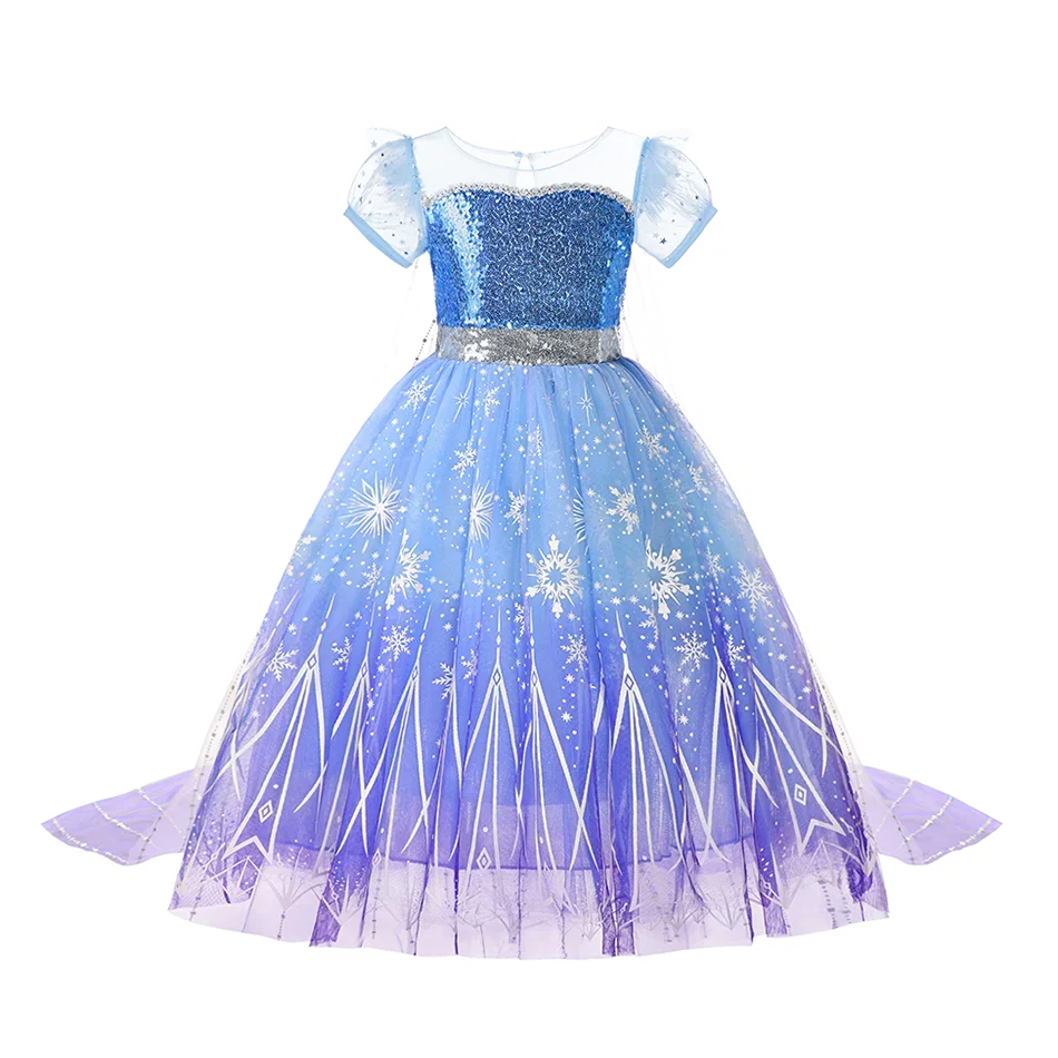 Girl Elsa Anna Dress Princess Costume Snow Queen Dress Baby
