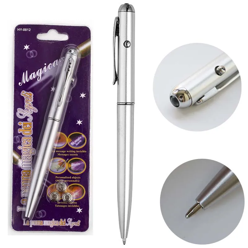 Penna a inchiostro invisibile con matita magica a luce UV per soldi  messaggio segreto fluorescente scrittura disegno penna penne a sfera  giocattolo per bambini - AliExpress