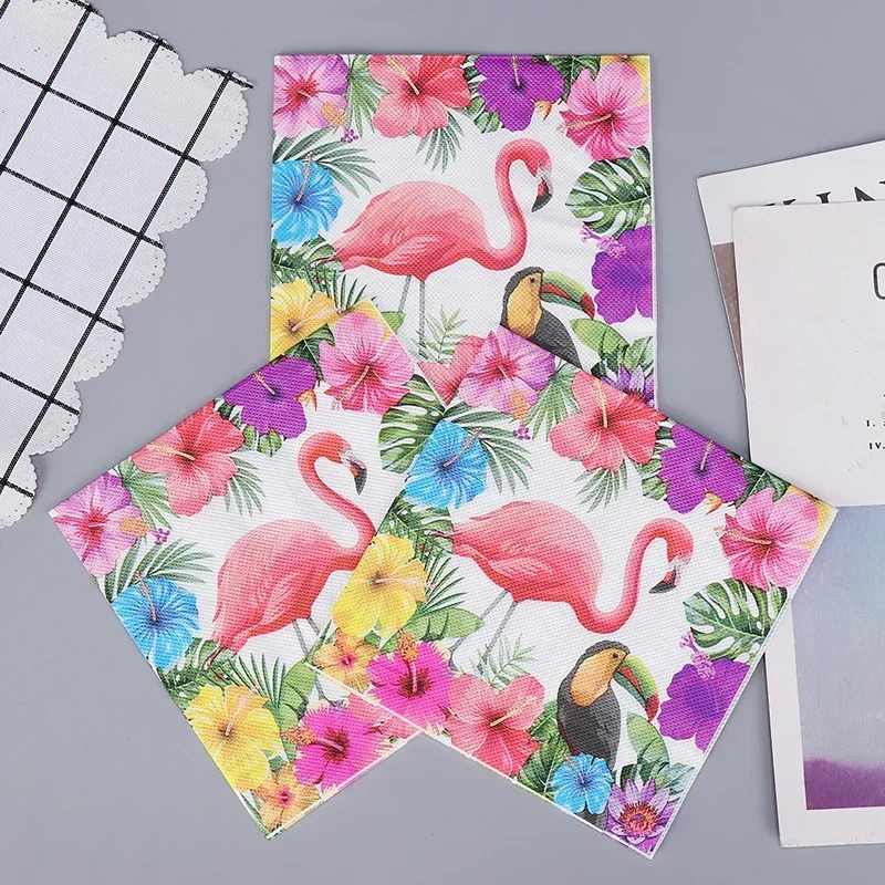 10/20pcs 2-Ply New Restaurant Colorful Printing Paper Napkins Household Dining Table Mouth Cloth 33*33cm Facial Tissue Flamingo