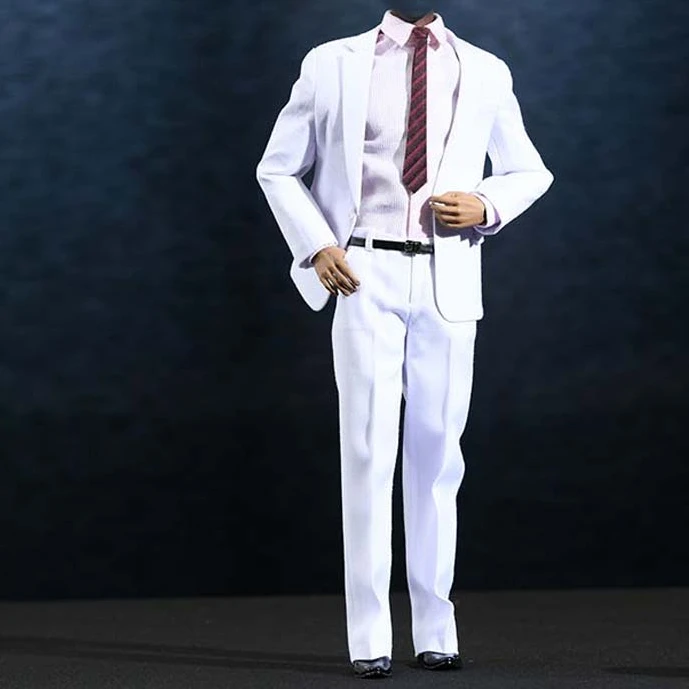 

Casual 1/6 Scale Man 's Suit Jacket Trousers with Belt Tips Shoes Model for 12inch TBL-M36 Body Action Figure Toys
