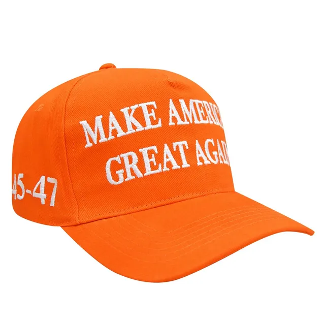 Trump 2024 Hat 45-47 MAGA Hat Make America Great Again Donald Trump Embroidery Slogan with USA Flag Adjustable Baseball Cap 6
