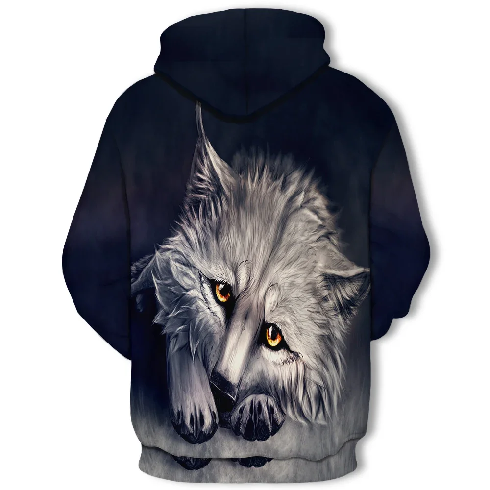 

2024 New Year Tiger Wolf Men's Sweatshirt 3d Print Hoodies For Men Pullovers Horse Animal Spring Gym Korean Popular Clothes Golf