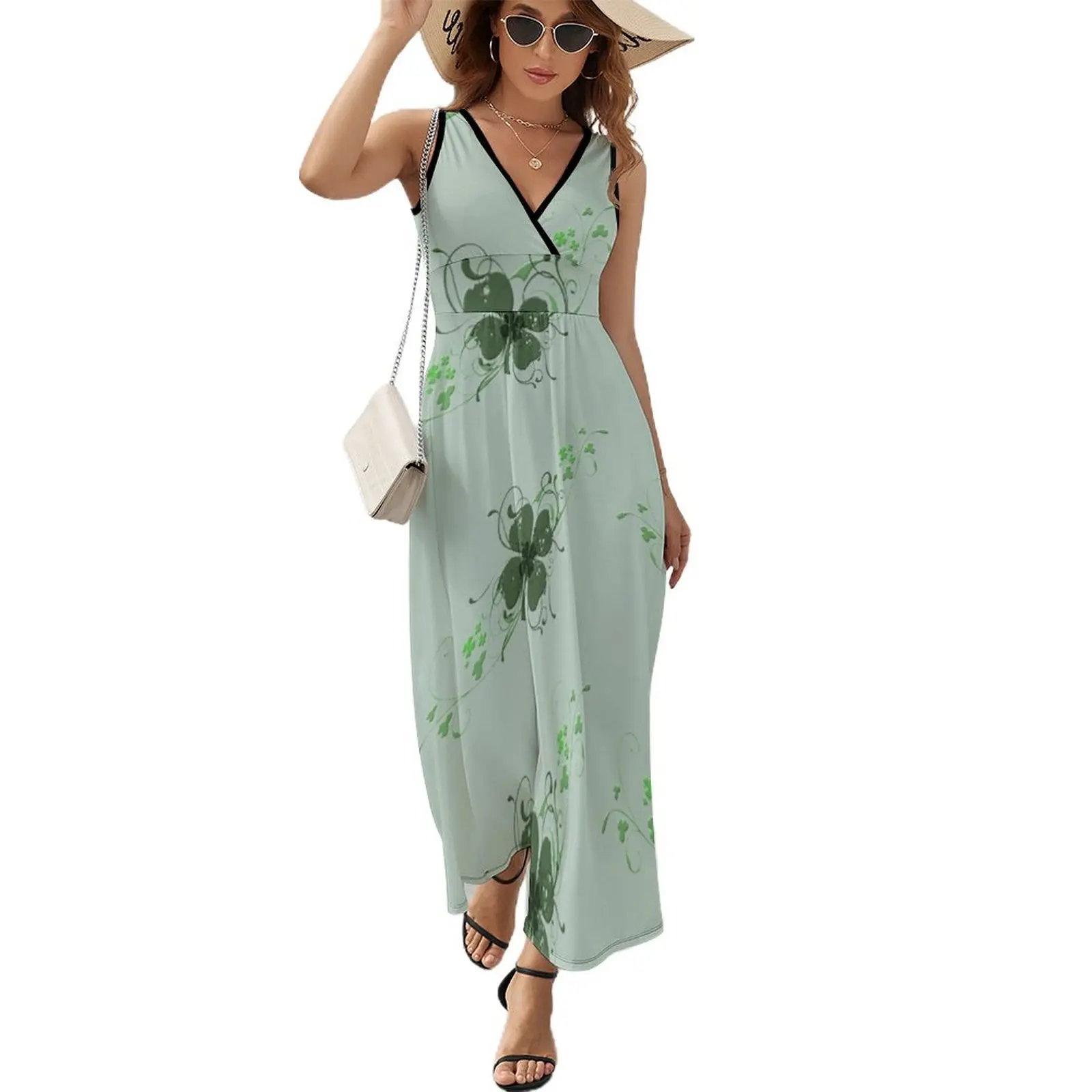 Elegant Shamrock Sleeveless Dress Dress vintage cute dress women's clothing korea stylish