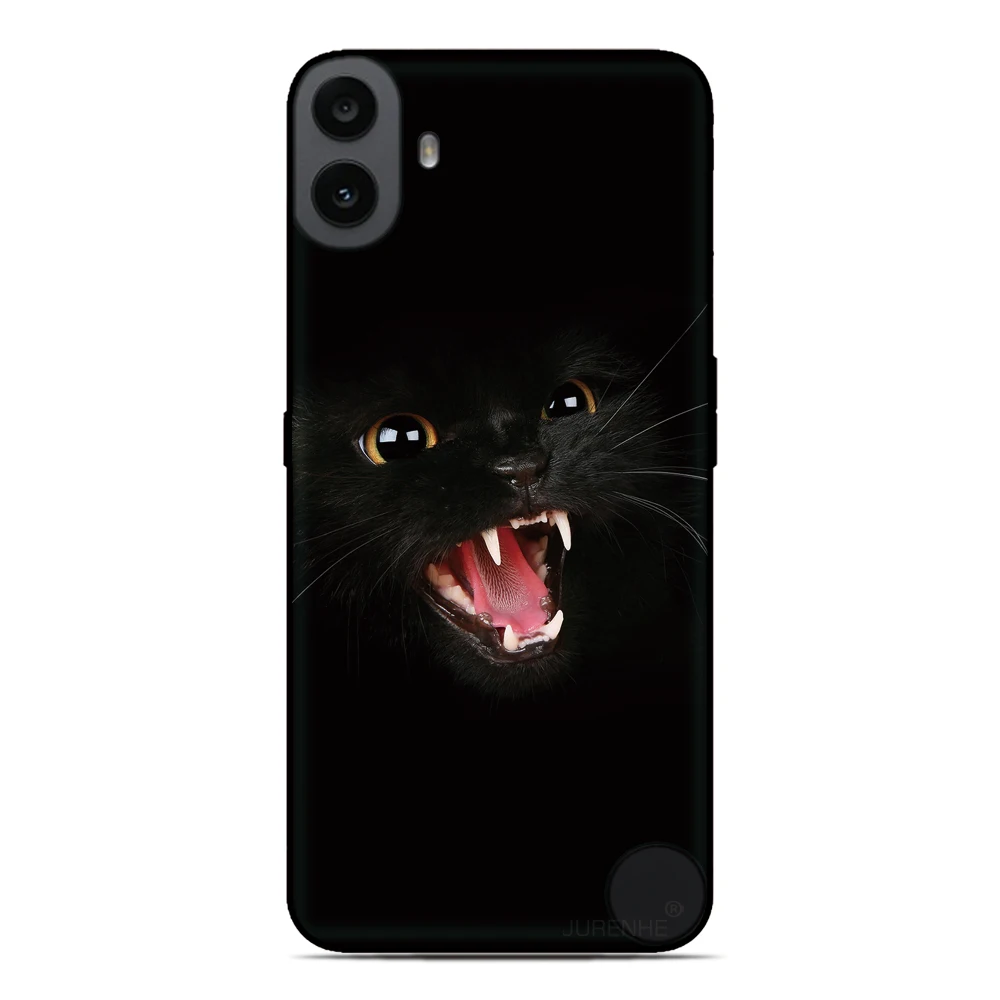 Sleek Black Cat Design Phone Case