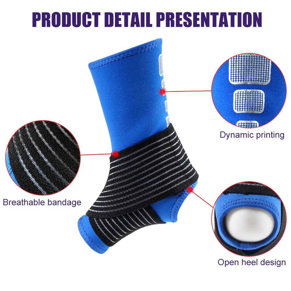 1 PC Sports Ankle Brace Compression Sleeve Plantar Fasciitis for Achilles Tendonitis,Joint Pain,Reduces Swelling,Heel Spur Pain
