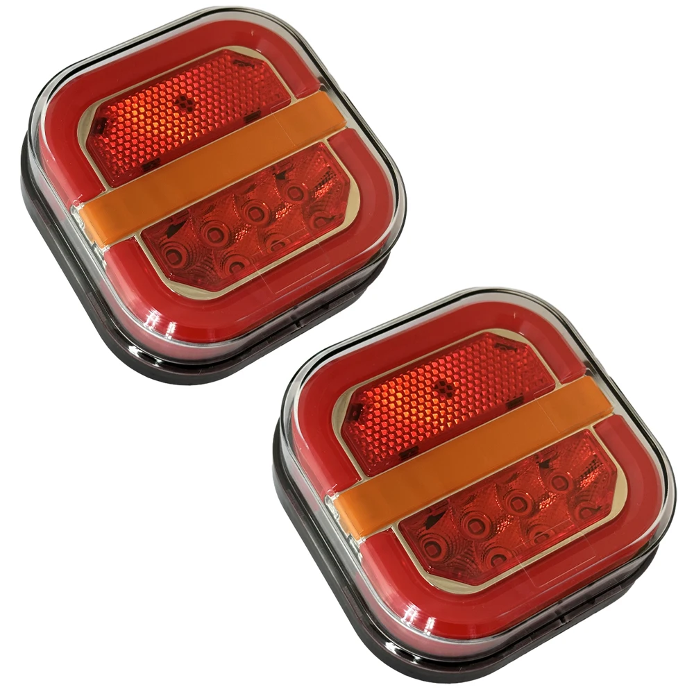 

Задний задний фонарь, квадратный 4-дюймовый задний фонарь, левый и правый стоп-сигнал, задний фонарь, 12 В, 24 В, указатель поворота для TrailerVan Bus 4x4