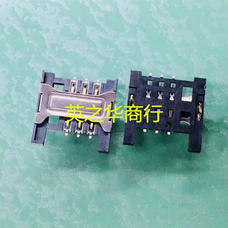 50 Pz Originale Nuovo Plug-In Sim Card Holder 6P Altezza H1.8 Semplice Cassetto Estraibile Slot Per Schede Porta Carte Di Grandi Dimensioni Per Cellul