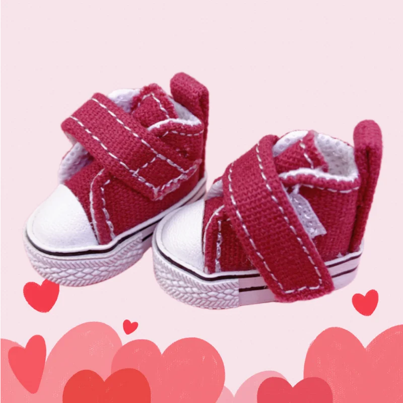 3.6cm Fabric Doll Shoes For Blythe Doll Ob24 Toy 1/8 Canvas Sneakers For EXO KPOP Stuffed 1/6 Joint Body