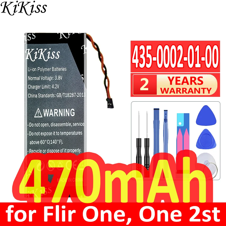 470Mah Kikiss Potente Batteria 435-0002-01-00 Per Flir One 2St