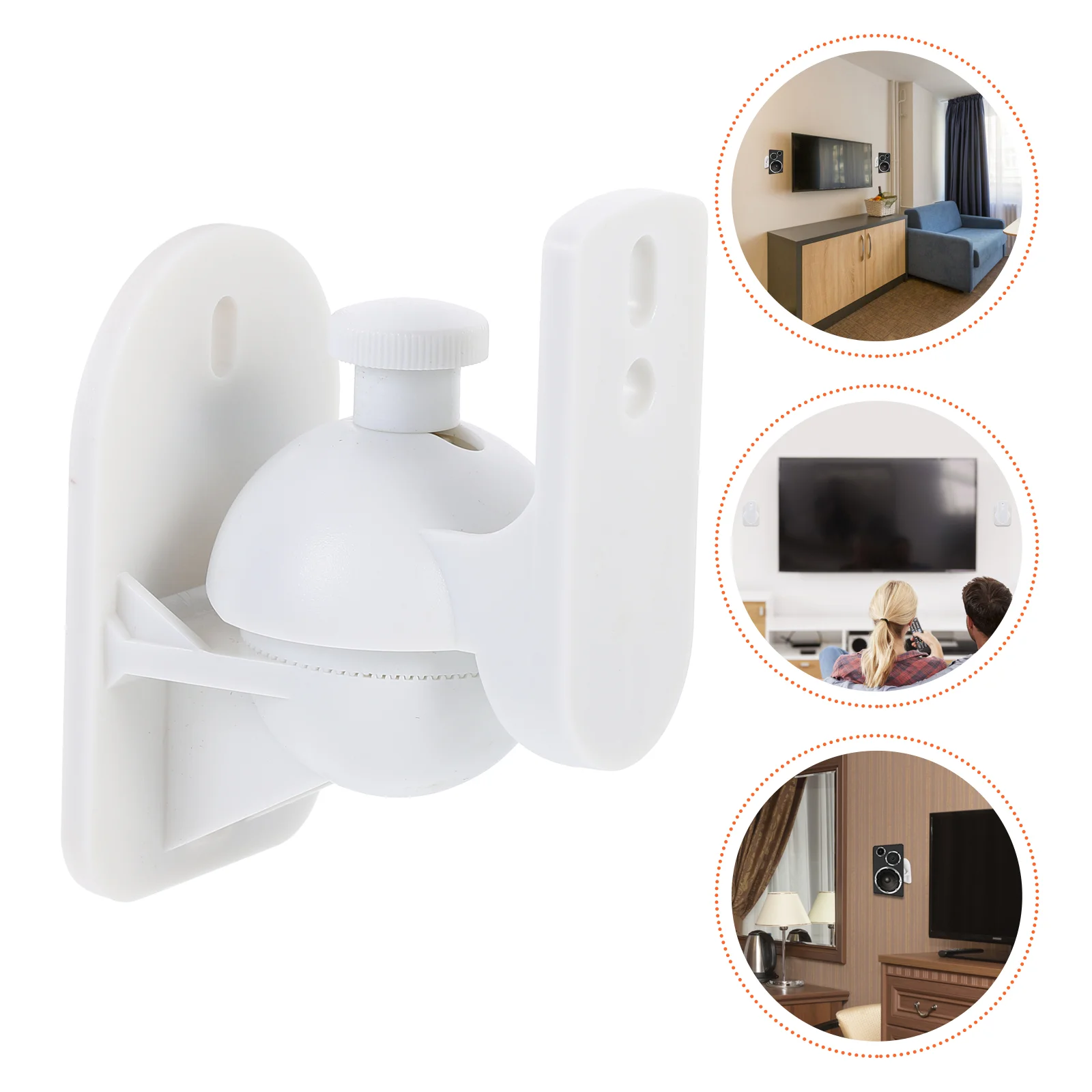 

6pcs/2pcs Surround Sound Wall Mount Brackets Speaker Wall Mount Storage Rack For Laptop Floating Wall Rack ABS Storage Holder