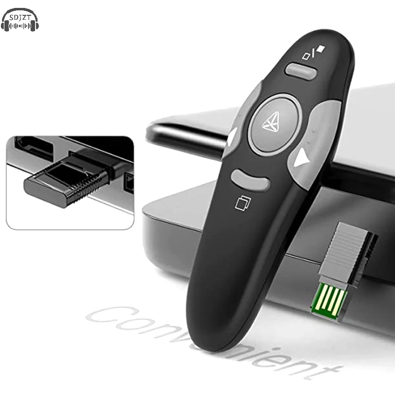 Powerpoint Clicker 2.4GHz Wireless USB Presentation PPT Flip Pen Pointer with Red Light Remote Control For Teacher