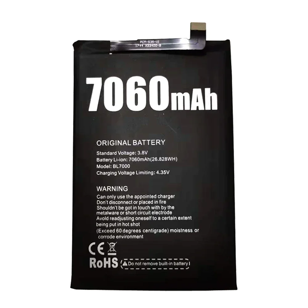 100% Original New Mobile Phone Battery DOOGEE BL7000 7060mAh Long Standby Time High Capacit DOOGEE Mobile Accessories