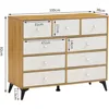CABINET WOOD MDF BOARDS, 9 Drawers Dresser, WOOD COLOUR 2