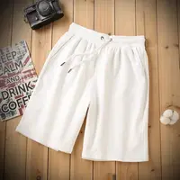 New Cotton Men Women Shorts Summer Sport Loose Solid Color Casual Pants Drawstring Daily Style Home Outdoor 5 Points Pants - Image 6