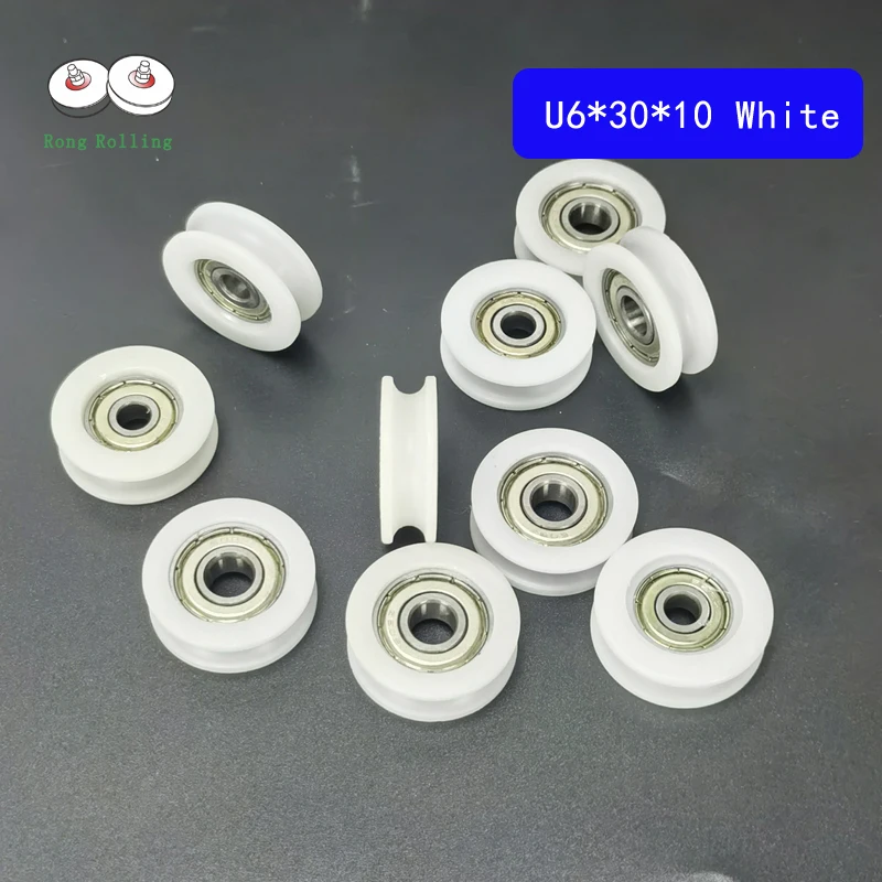 6*30*10 door or window nylon packages bearing 626ZZ inner 6mm roller diameter 30mm thickness 10mm u groove sliding door rollers sliding door roller sliding door pulley nylon bearing pulley roller bearing
