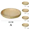 5pcs/set Handmade Weaving Bamboo Sieve Raft Round Storage Trays Basket DIY Home Decor Fruit Bread Basket Kitchen Storage 6