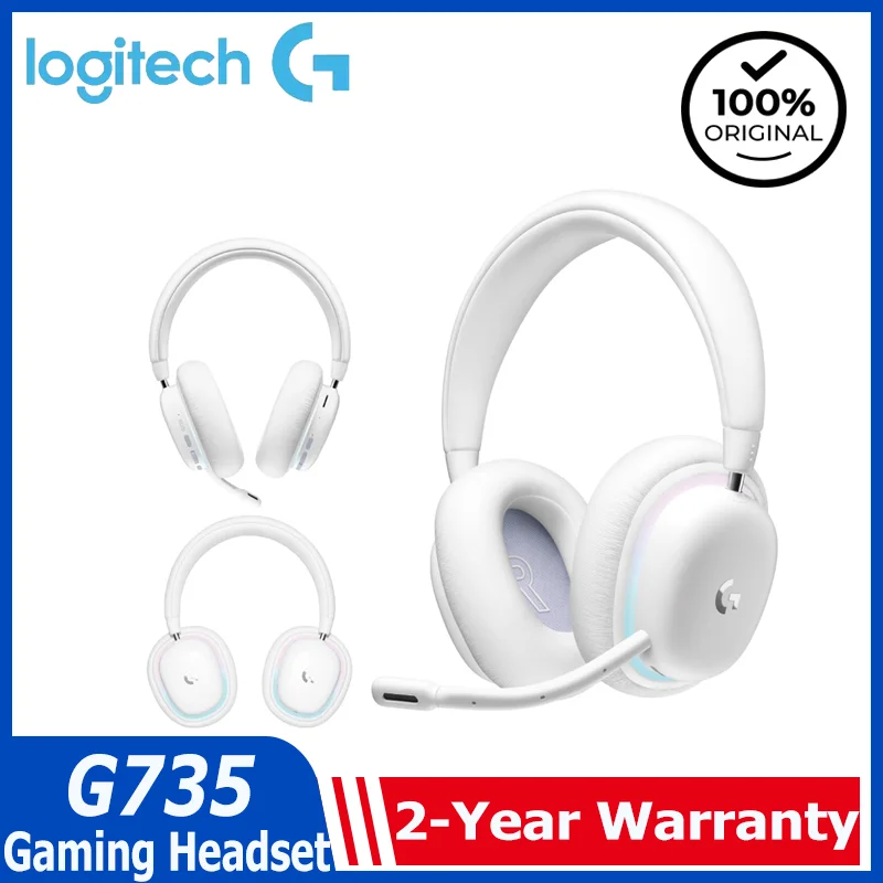 로지텍 G735 LIGHTSPEED 무선 게이밍 헤드셋 블루투스 LIGHTSYNC RGB ClearCast 마이크 공간 음향 헤드폰 (PC/노트북용)