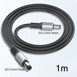 DC5521 Male - to - Male Power Extension Cable, Universal 5.5x2.1mm Connector (1M DC Cable)