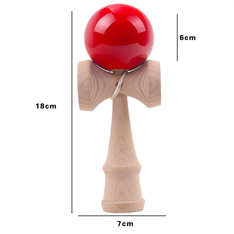 Description Picture 3 of itemKendama Toy Painted Outdoor Fitness Balls Train Agility Eye-hand Coordination Children Adults Outdoor Juggling Game Sports Ball