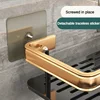 Bathroom Storage Wall Mount Shampoo Makeup Storage Holder Bathroom Accessories No Drilling Wall Shelf Shower Holder For WC 3
