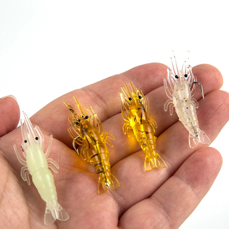 Details about   4Pcs/Set Minnow Soft Bait Artificial Fishing Lure Worm Shrimp Tackle Kit P xJSJ 