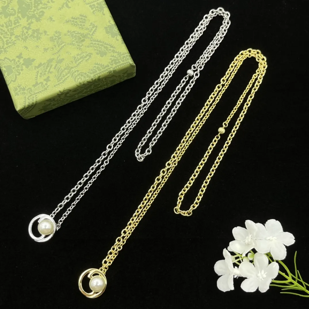 

European and American fashion retro pearl tassel pendant necklace