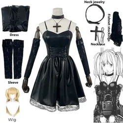 Gothic Lace Trim Sexy Dress Women's Anime - Inspired Halloween Costume - XXL (Costume and wig)