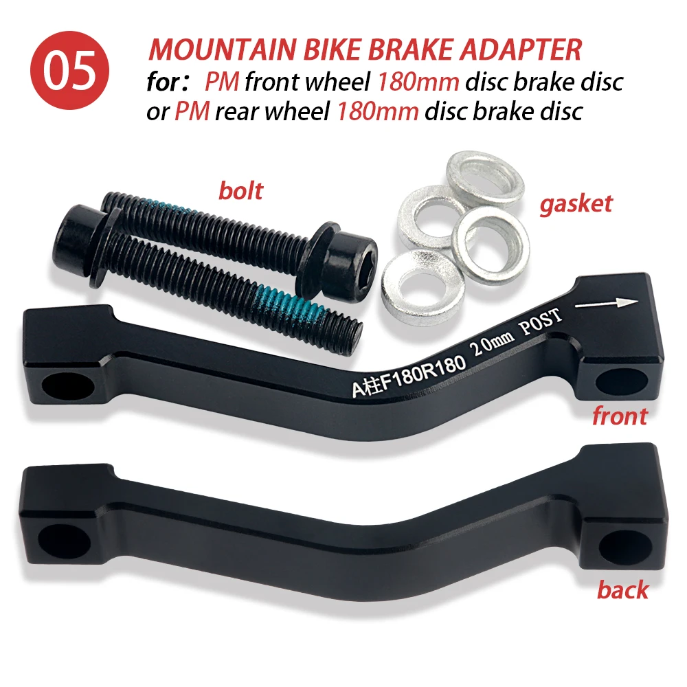 WUZEI 1pc Brake Disc Ultralight Bracket IS PM A B Road /MTB Bike Brake Disc Bracket Adapter For 140 160 180 203mm Rotor Adapter