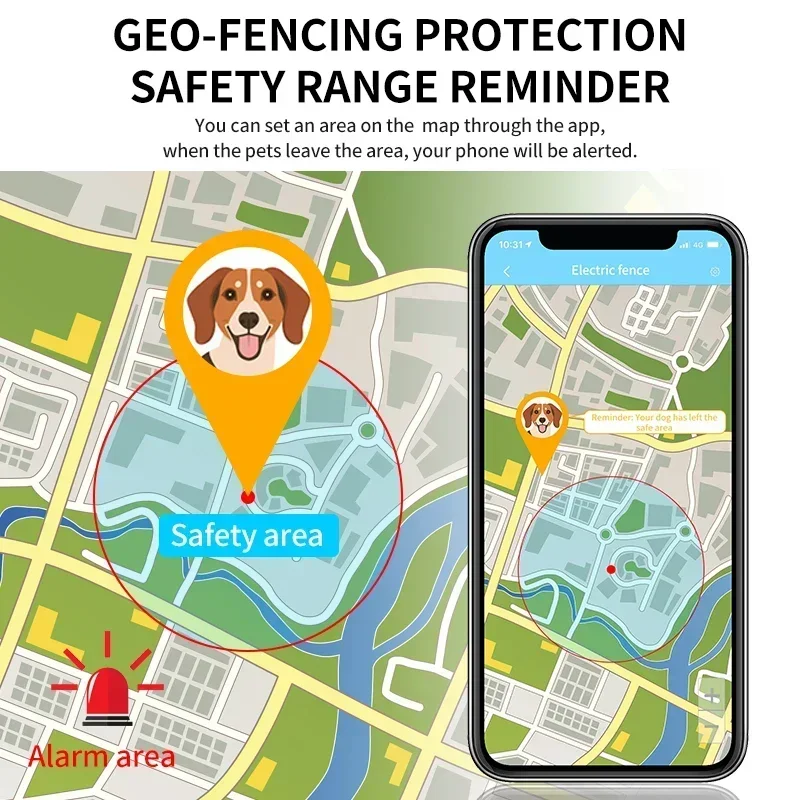 4G GPS Tracker Collar for Dog Animal Realtime Tracking GPS Locator Waterproof Anti-lost Voice Monitor Geofence Free APP Tracker