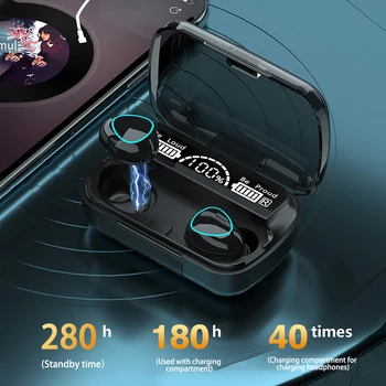 M10 tws drahtlose Bluetooth-Kopfhörer Geräusch unterdrückung Kopfhörer Stereo-Ohrhörer LED-Display Sport-Headset mit Mikrofon für iPhone — изображение 3
