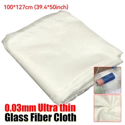 Ultra - Thin Heat Resistant Fiberglass Cloth for Industrial Insulation & Crafting - 100x127cm (WHITE)
