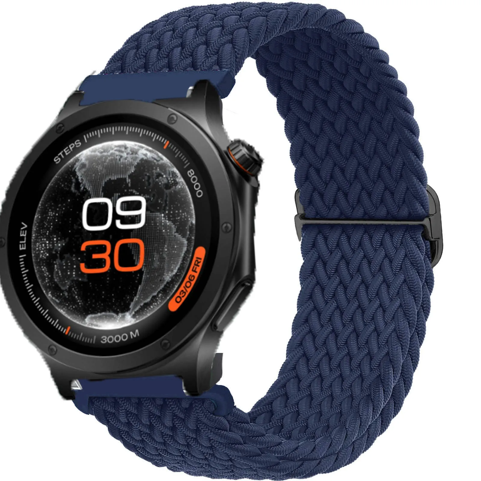 22mm Sport Nylon Braided Bracelet Smartwatch Strap Accessories