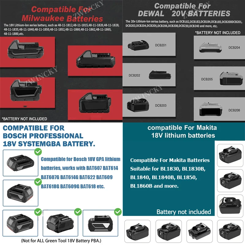 For Makita/Dewaltt/Milwaukee/Bosch，18V to 12V Step Down Converter Cigarette Lighter Adapter Power Wheel Adapter Car Refrigerator image 3