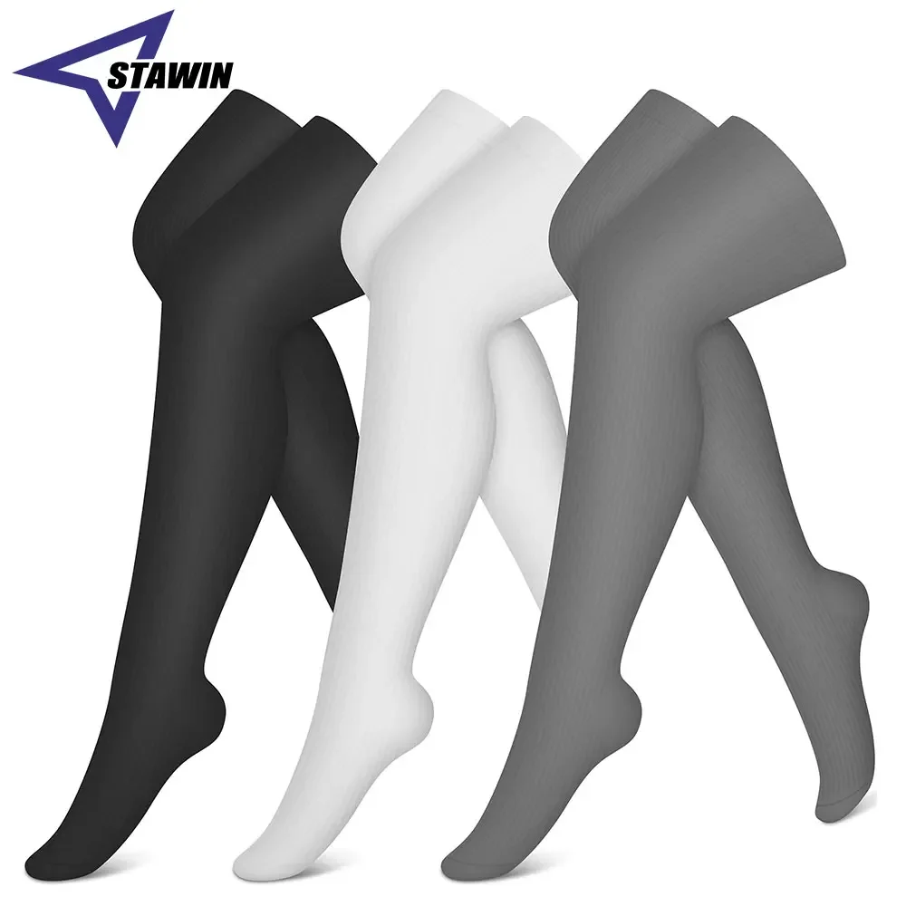 1 Pair Sports Compression Socks Knee High Compression Sock for Women and Men Stockings for Running, Cycling, Hiking, Athletic