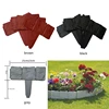 10 Packs Garden PP Fence Edging Cobbled Stone Effect Lawn Edging-DIY Yard Landscape Plant Fence(3 colors) 5
