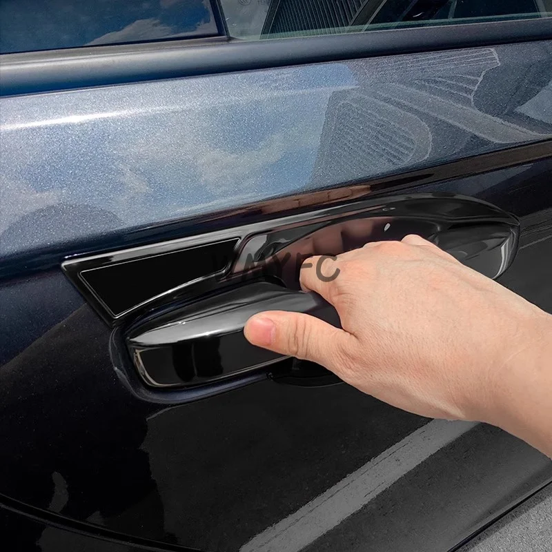 For Honda 11th Generation Accord ABS Front Rear Car Exterior Door Handle Protective Cover Bowl Cup Frame Trim