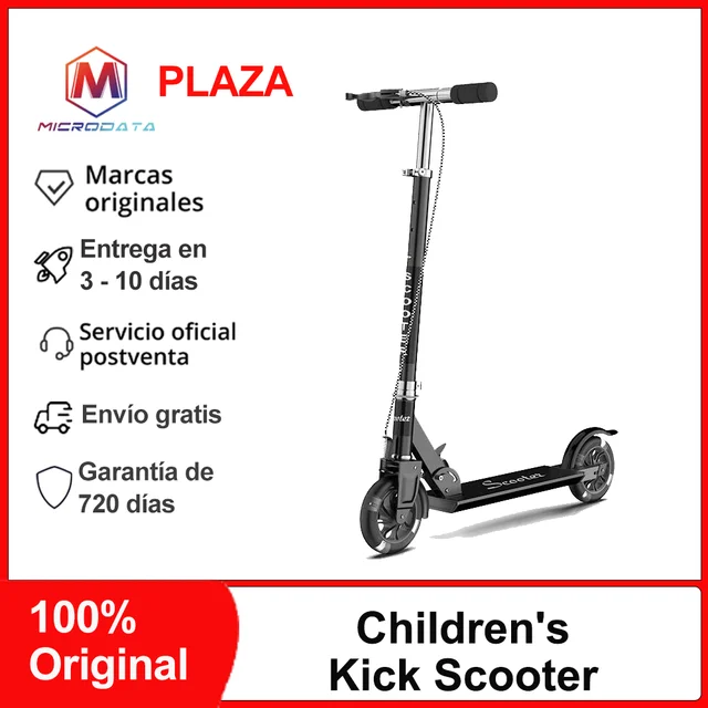 Patinete de pie plegable para niños, patinete de 3 ruedas, LED brillante,  bicicleta de equilibrio, altura ajustable - AliExpress