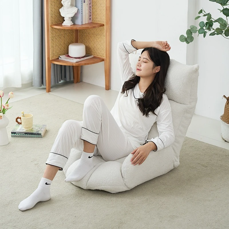 Cloud roll folding lazy sofa tatami backrest bay window lounge chair living room bedroom balcony floor internet famous sofa