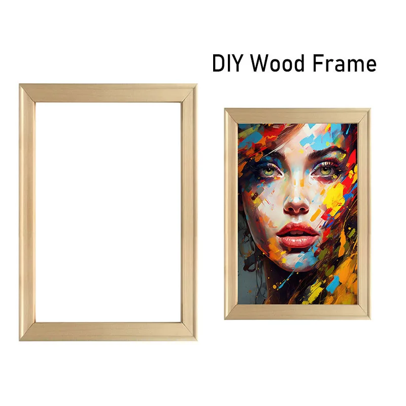 Cadre Mural En Bois Avec Fines Dorures - 46x37 Cm - Occasion